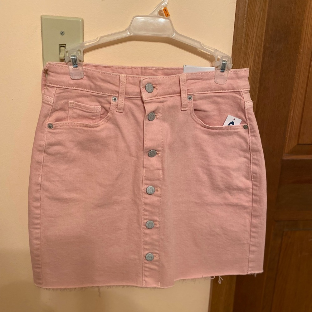 Pink button front Old Navy skirt
